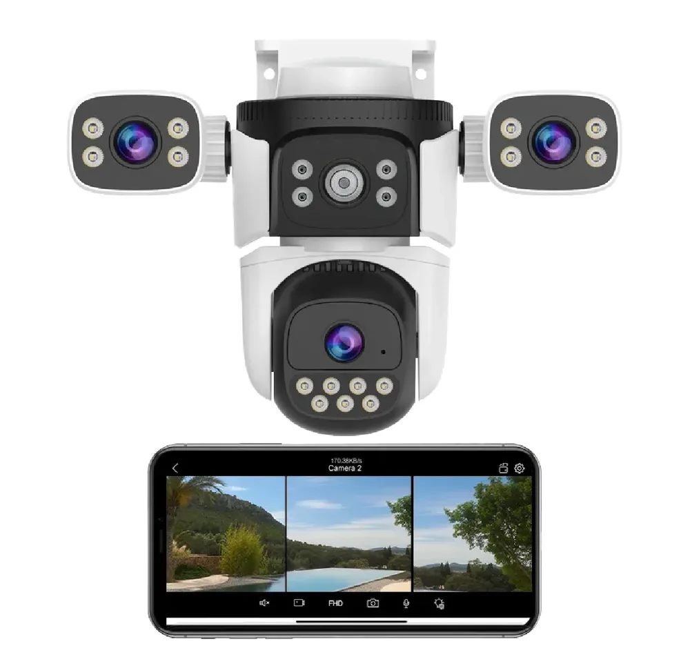 Camera DA3 Pro 3 mắt hiển thị 3 khung hình trên điện thoại